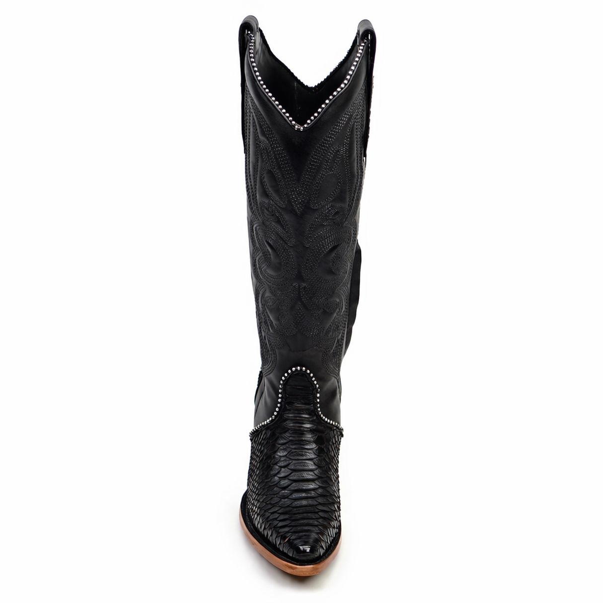 Linda Python Black - Tall Shaft - J Toe