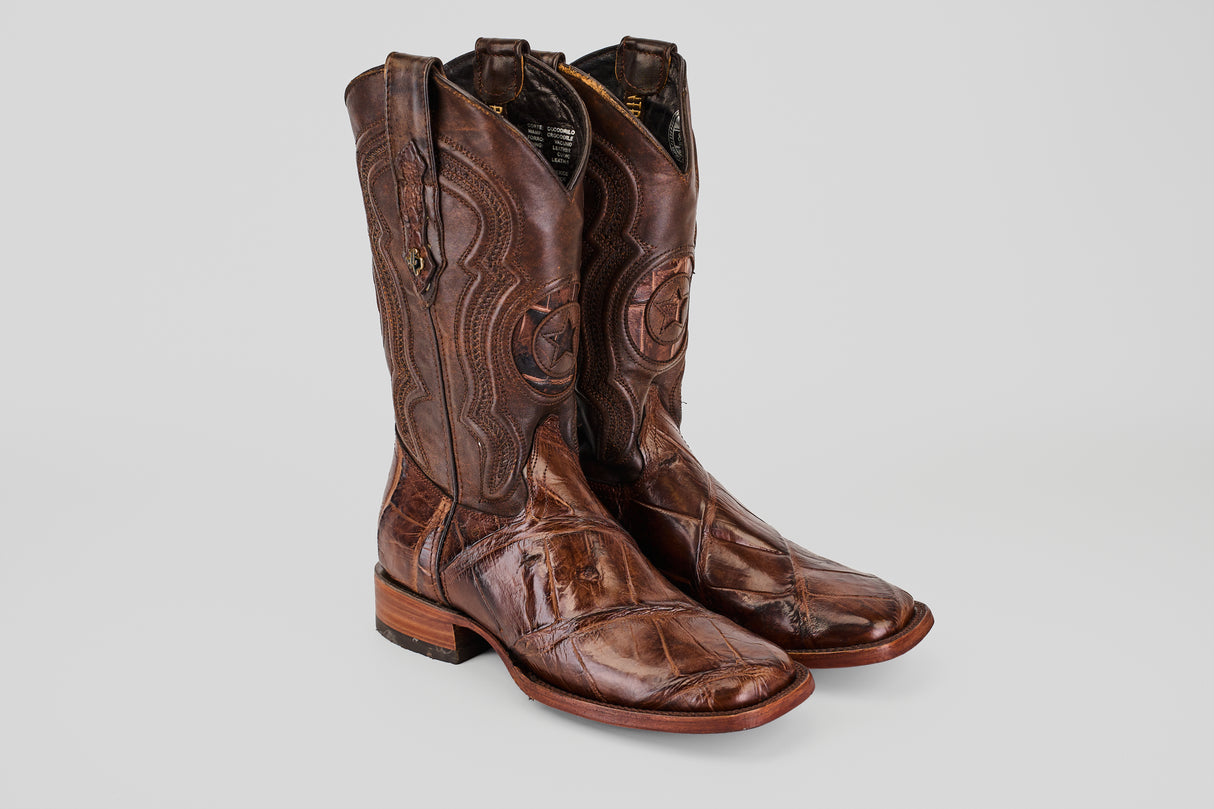 James - Tabaco - Square Toe (Alligator Hornback)