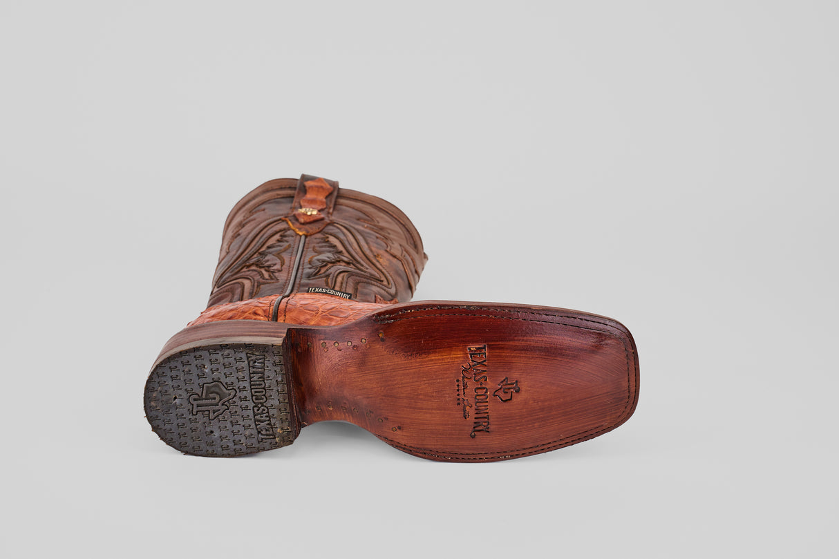 Rhodes HornBack - Brandy - Rodeo Toe