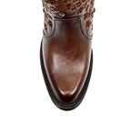 Ximena Chocolate Brown Ankle Boots - J Toe