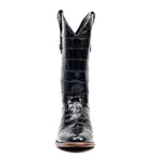 James Full Alligator Boots - Black - Round Toe (FU220) - Gomez Western Wear