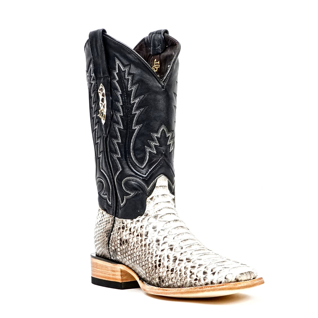 Tanner Python Boots - Natural - Square Toe (PN30)