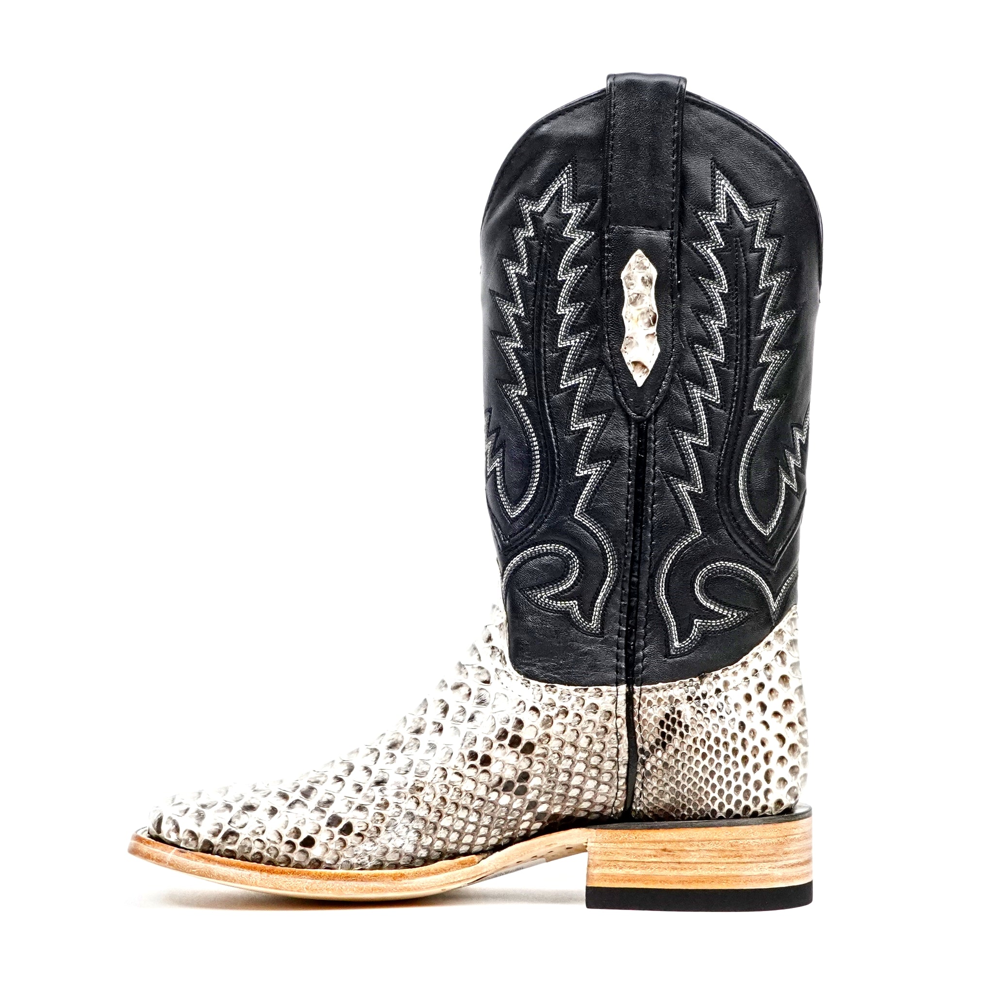 Tanner Python Boots - Natural - Square Toe (PN30)
