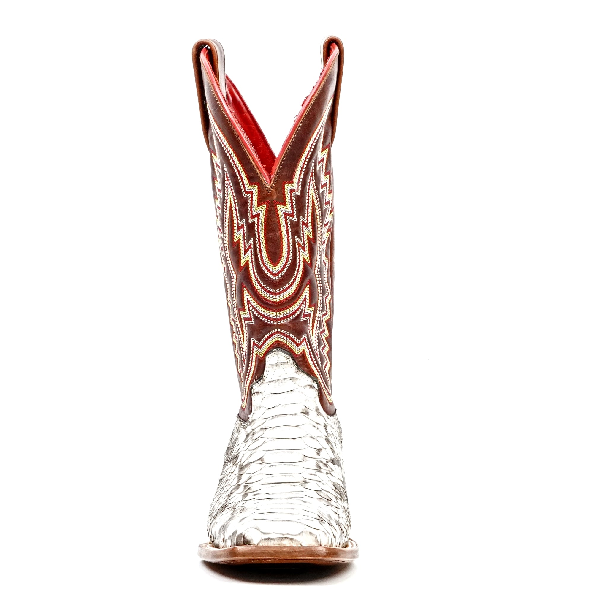 Braxton Python Boots - Natural - Square Toe