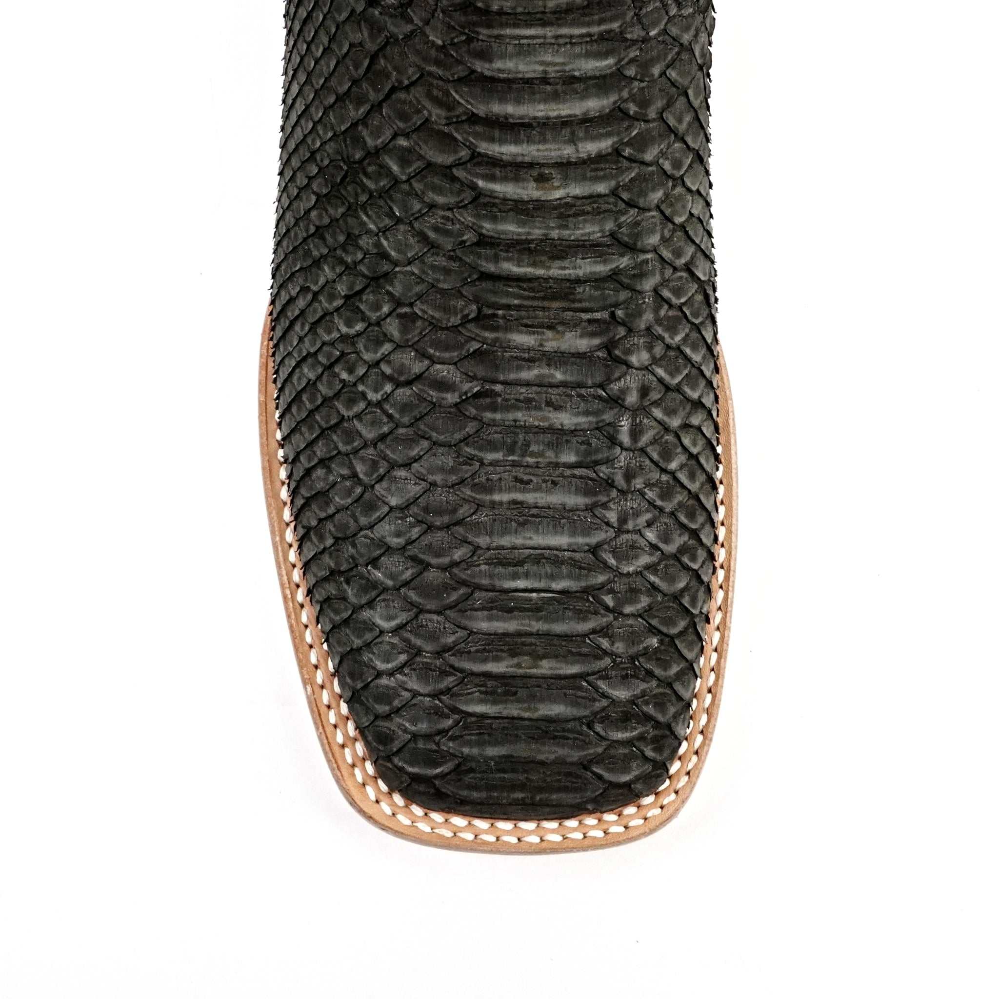 Braxton Python Boots - Oxford Gray - Square Toe