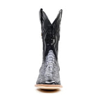 Austin Ostrich Leg Boots - Denim Blue - Square Toe (PA501)