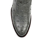 Austin Ostrich Boots - Zinc Gray - Roper Toe (AV201)