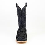 Connor Pirarucu Fish Boots - Matte Black - Square Toe (PZ60)