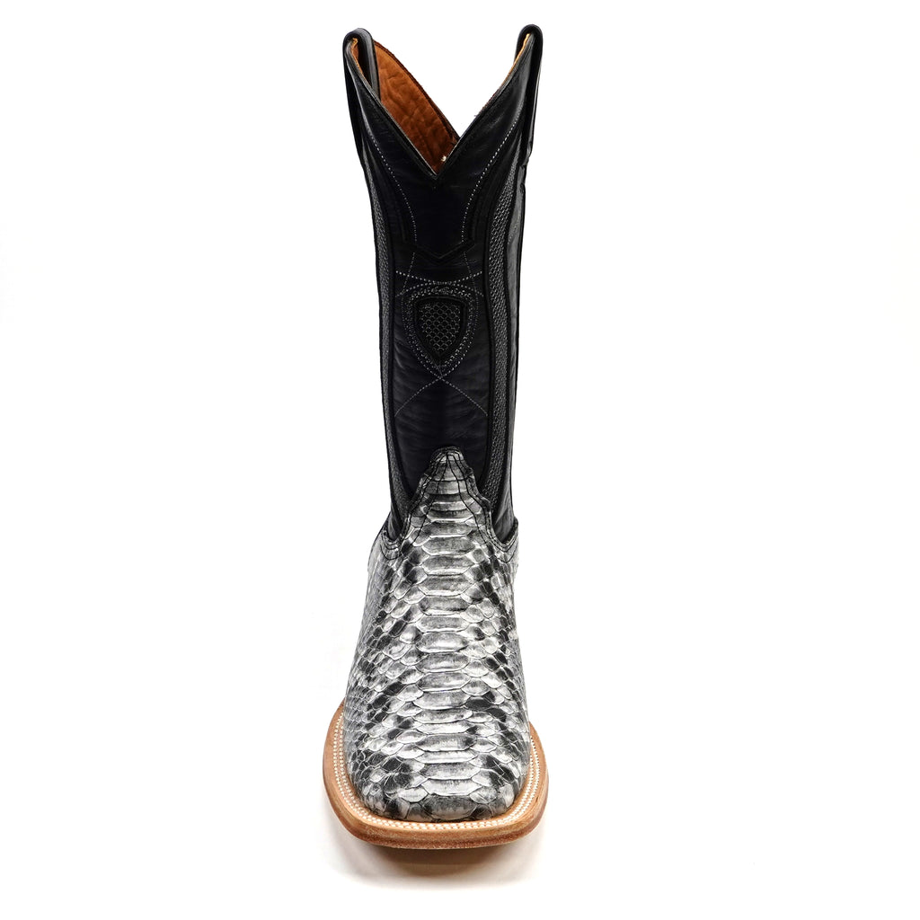 Python Natural - Embossed Leather - Square Toe (E913)