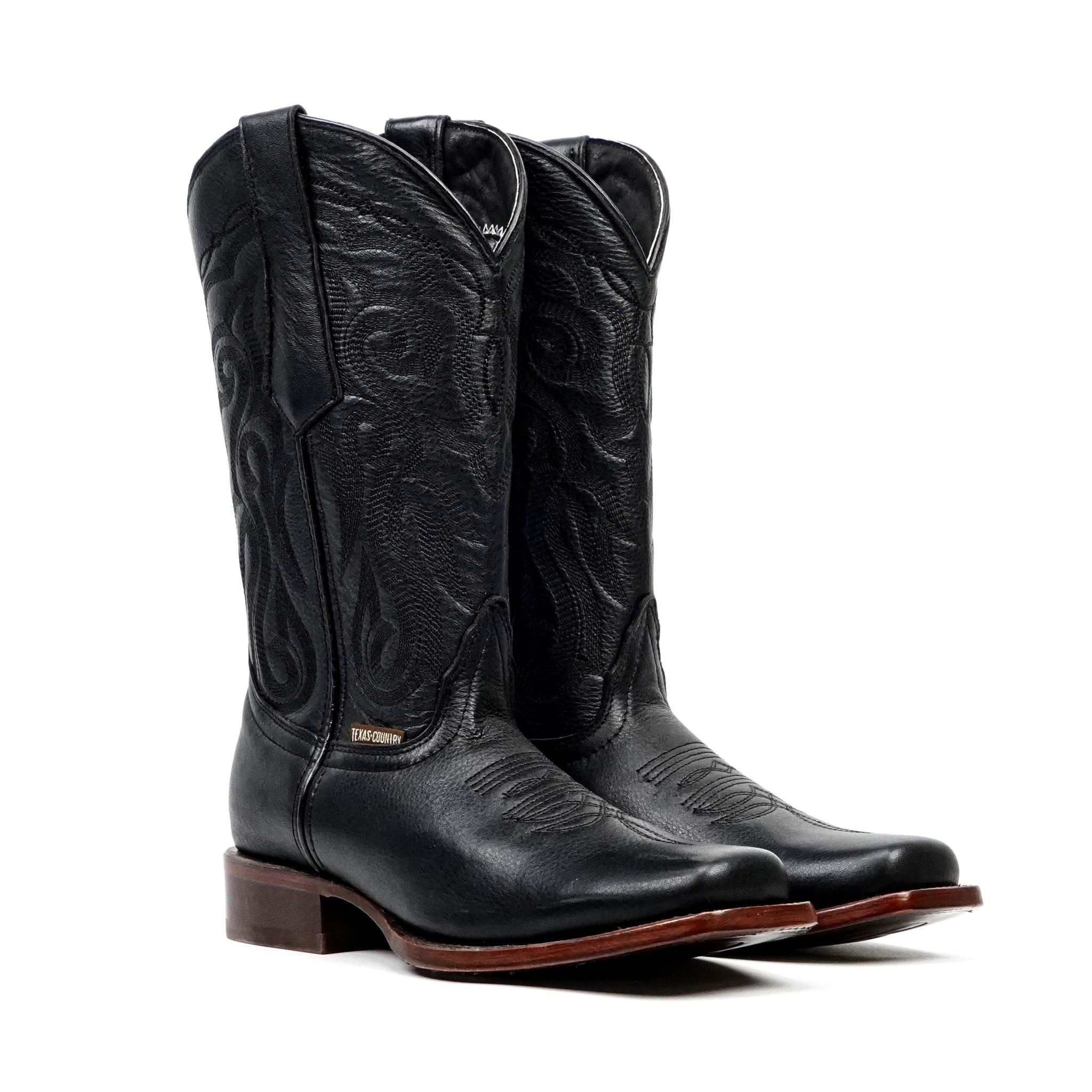 Botas vaqueras espeluznantes - Negro - Punta Rodeo (E50)