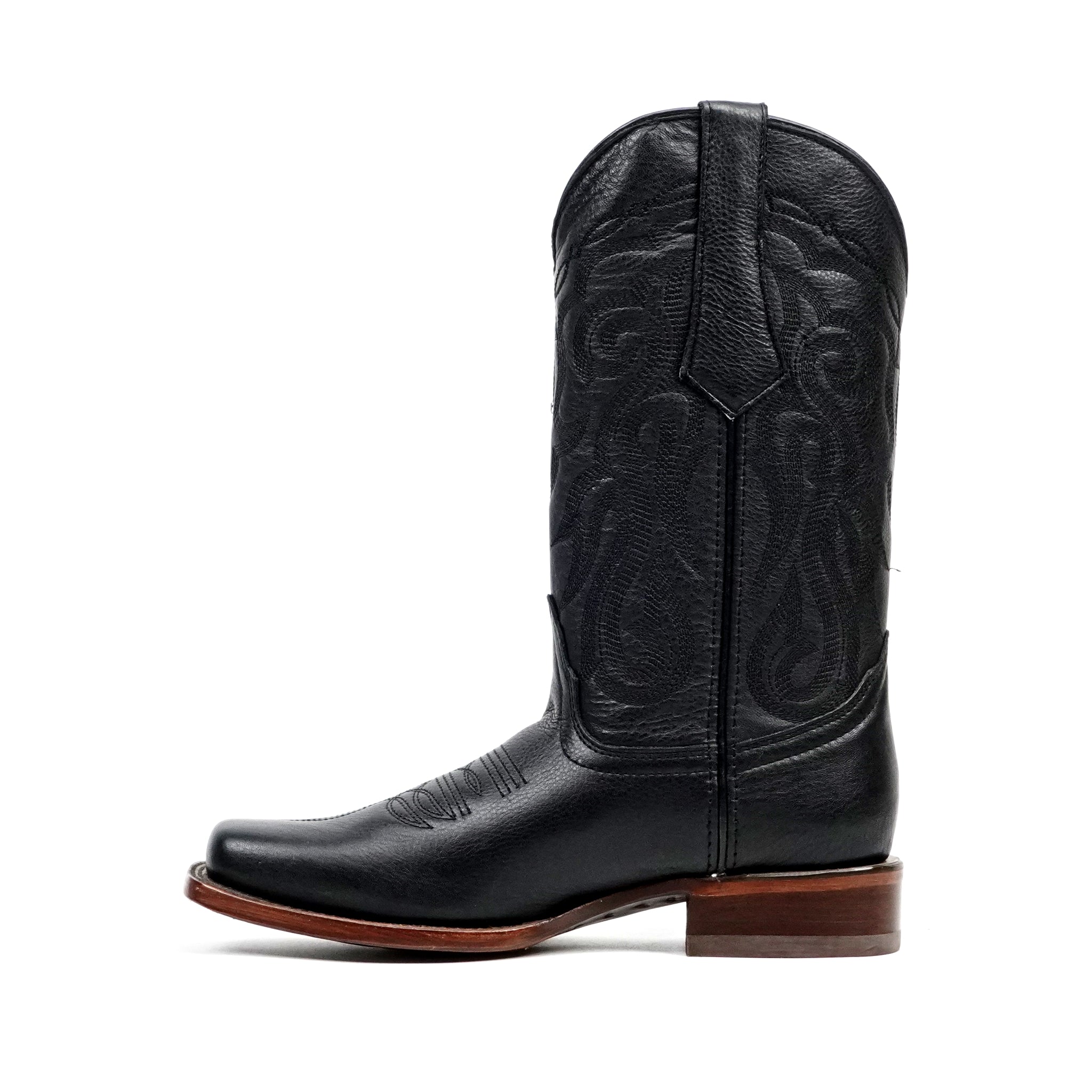 Botas vaqueras espeluznantes - Negro - Punta Rodeo (E50)