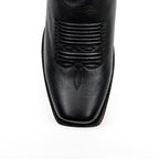 Grisly Cowboy Boots - Black - Narrow Square Toe (E484)