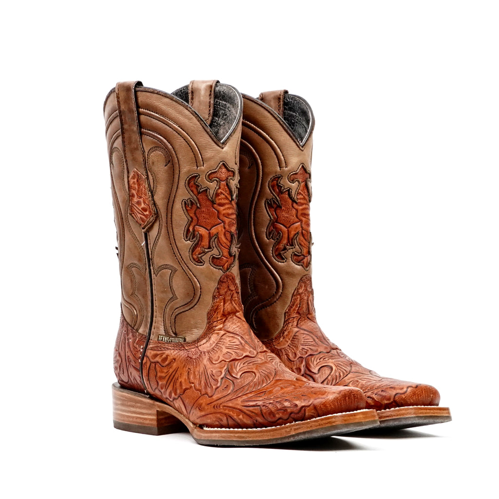 E697 Chiseled Branches Cognac H-Rodeo