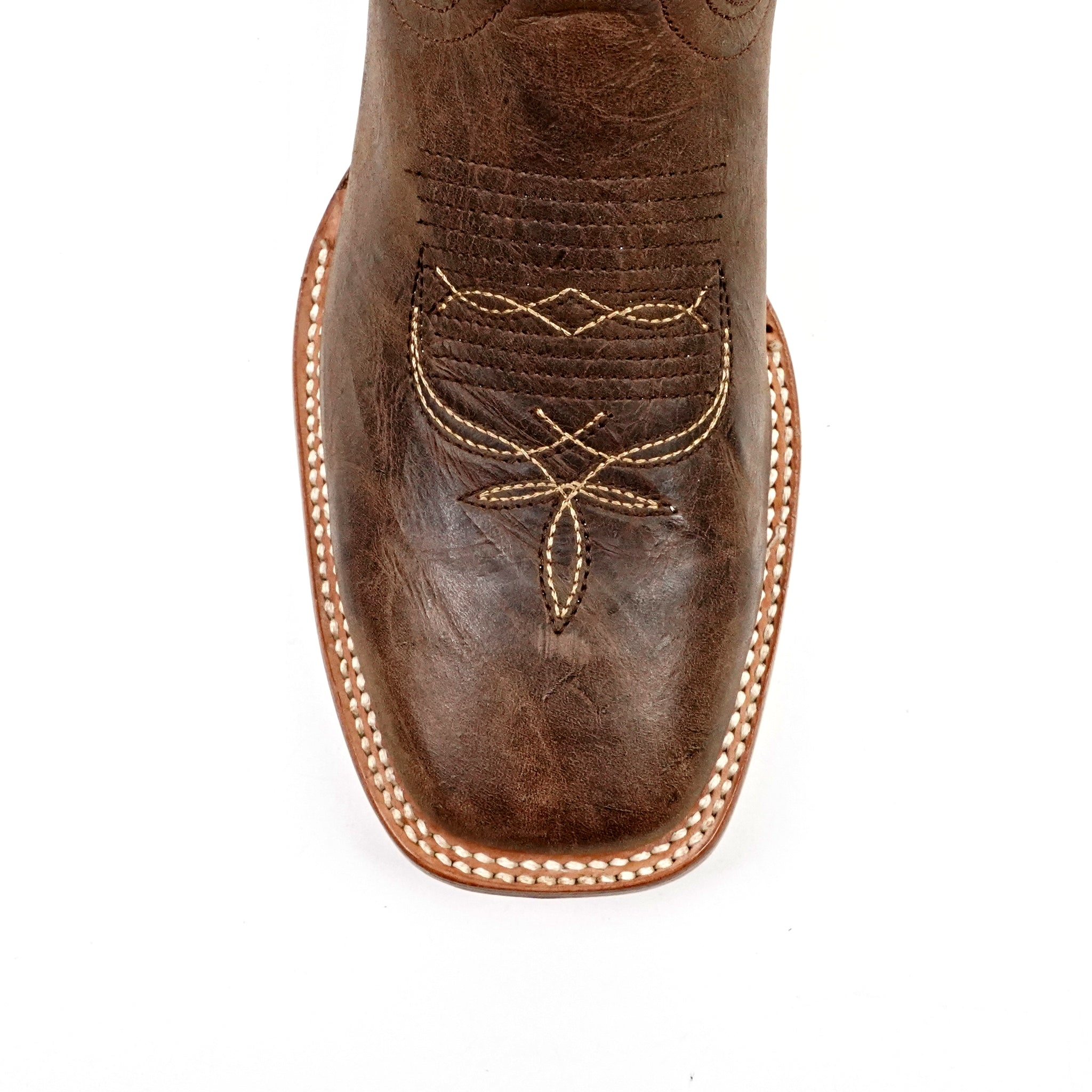 Botas Cowboy Azkar Tan - Punta Cuadrada Estrecha (E906)