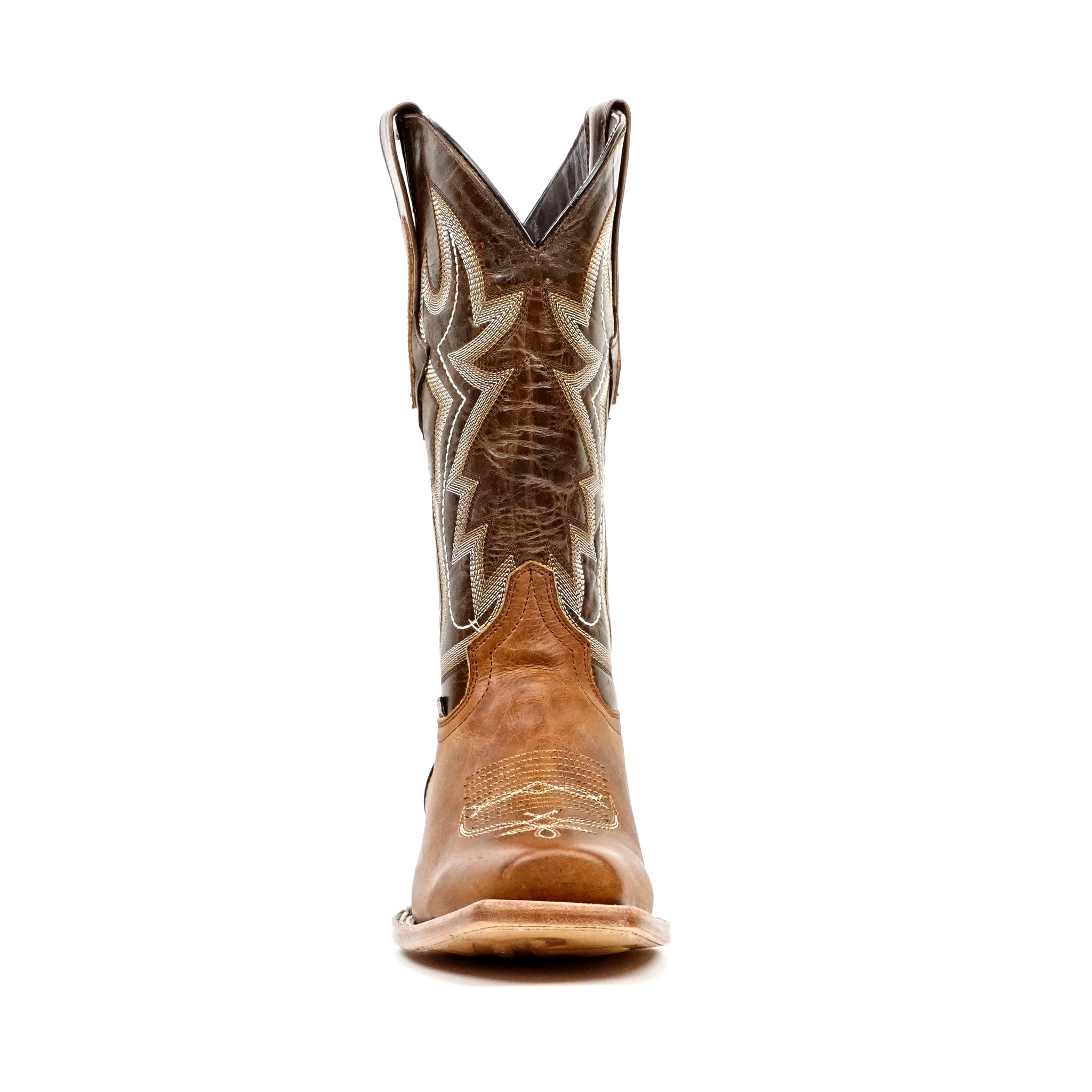 Botas Cowboy Fresno Tan - Punta Cuadrada Estrecha (E906)