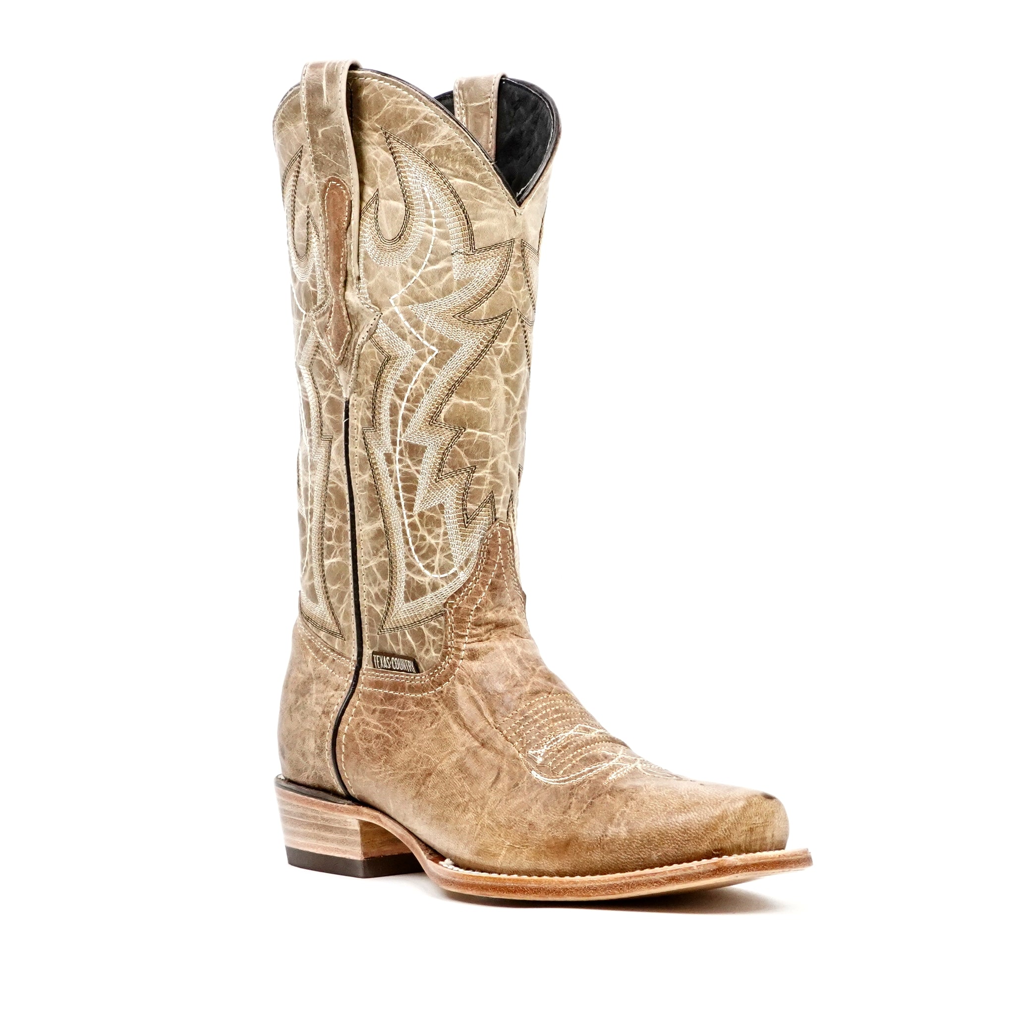 Botas Cowboy Sierra Fawn - Punta Cuadrada Estrecha (E906)