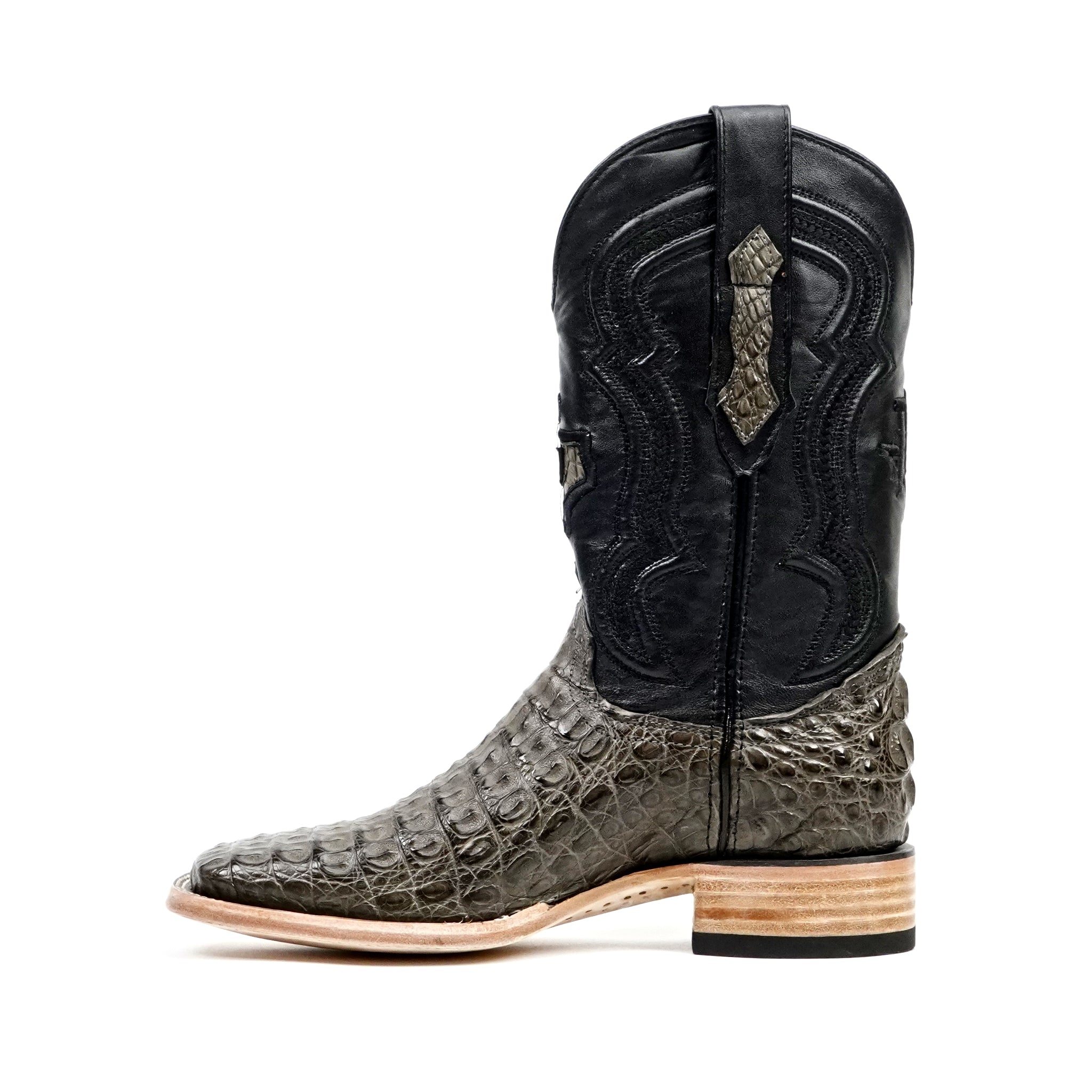 Rhodes Caiman Hornback Boots - Serpentine - Square Toe (LM10)