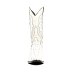 Crocodile Tail Bone Boots - Embossed Leather - Round Toe (E437)
