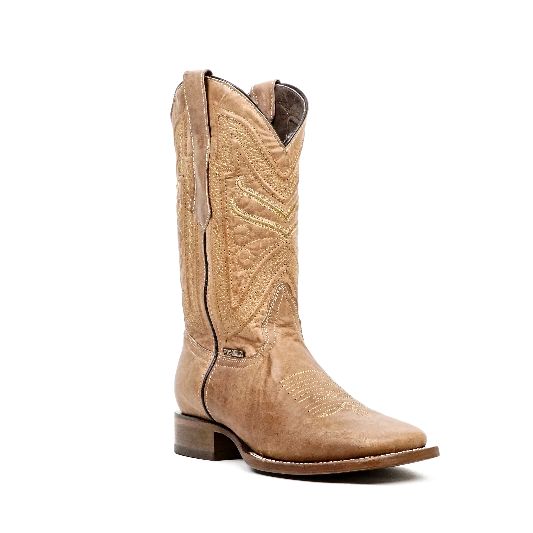Botas Vaqueras Sierra Fawn - Punta Cuadrada (E917)