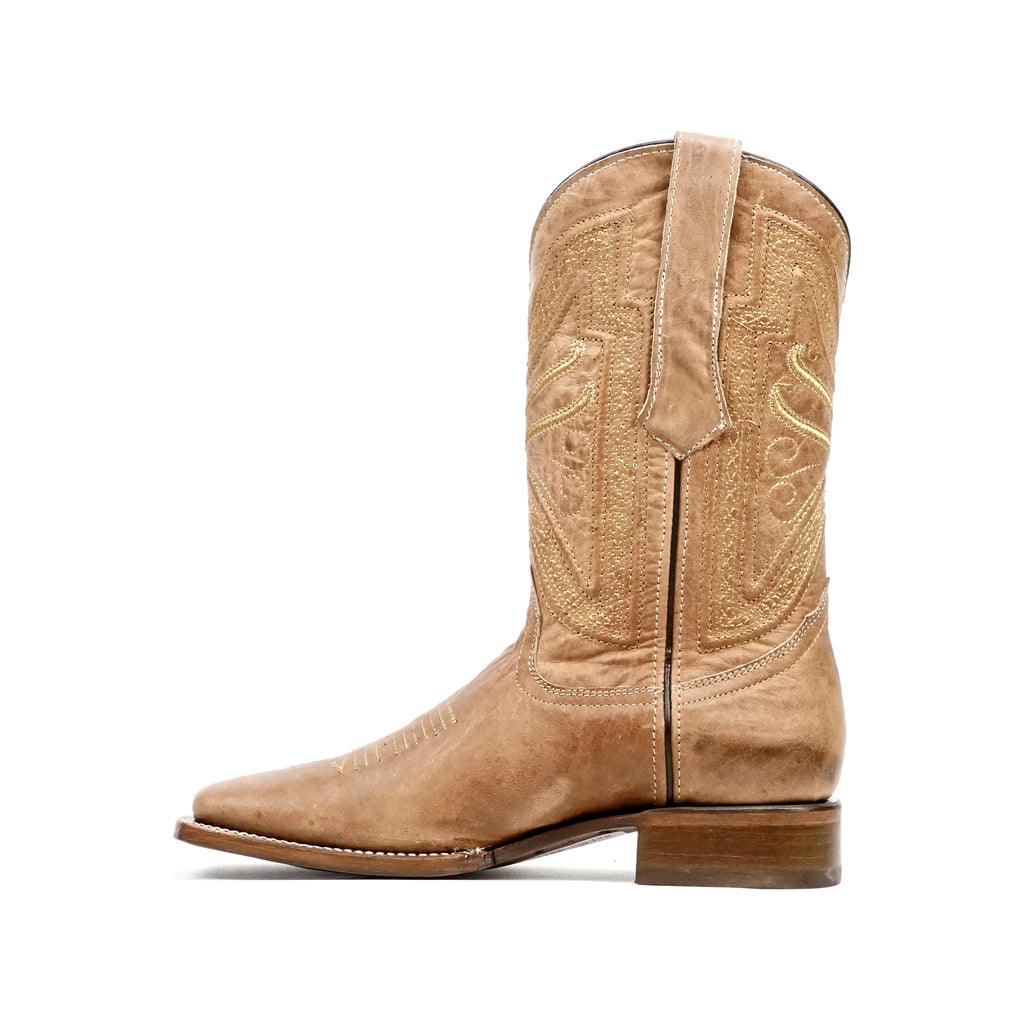 Botas Vaqueras Sierra Fawn - Punta Cuadrada (E917)