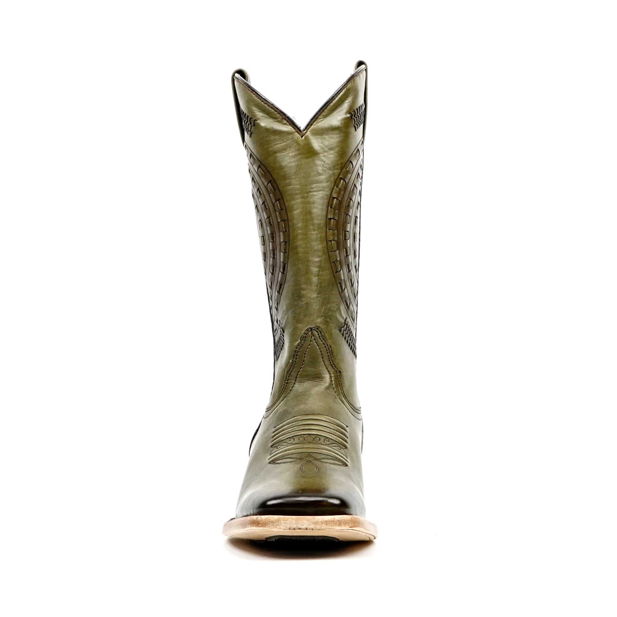 Botas Cowboy Cleyton Olive - Punta Cuadrada (E944)