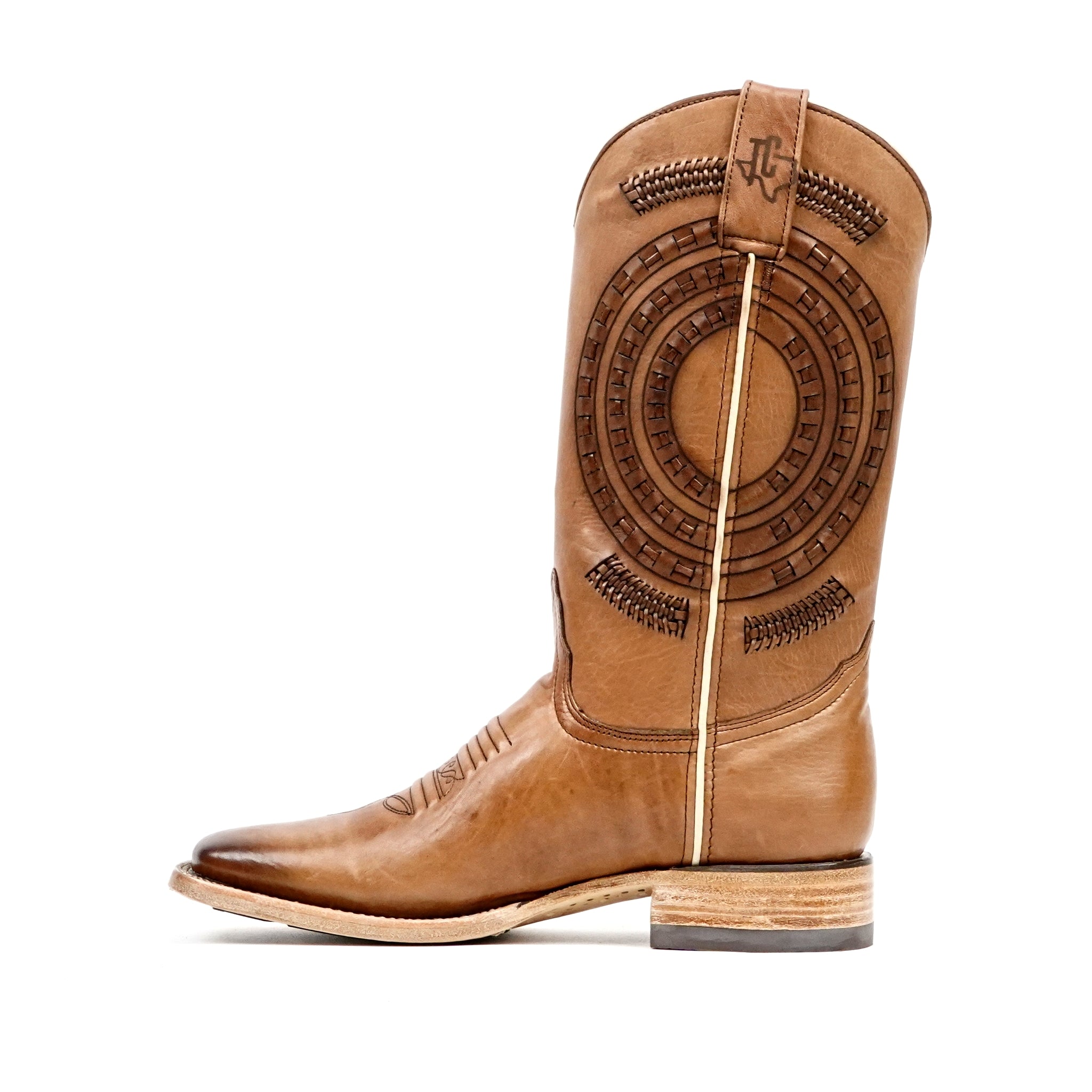 Botas de cowboy Clayton Tobacco - Punta cuadrada (E944)