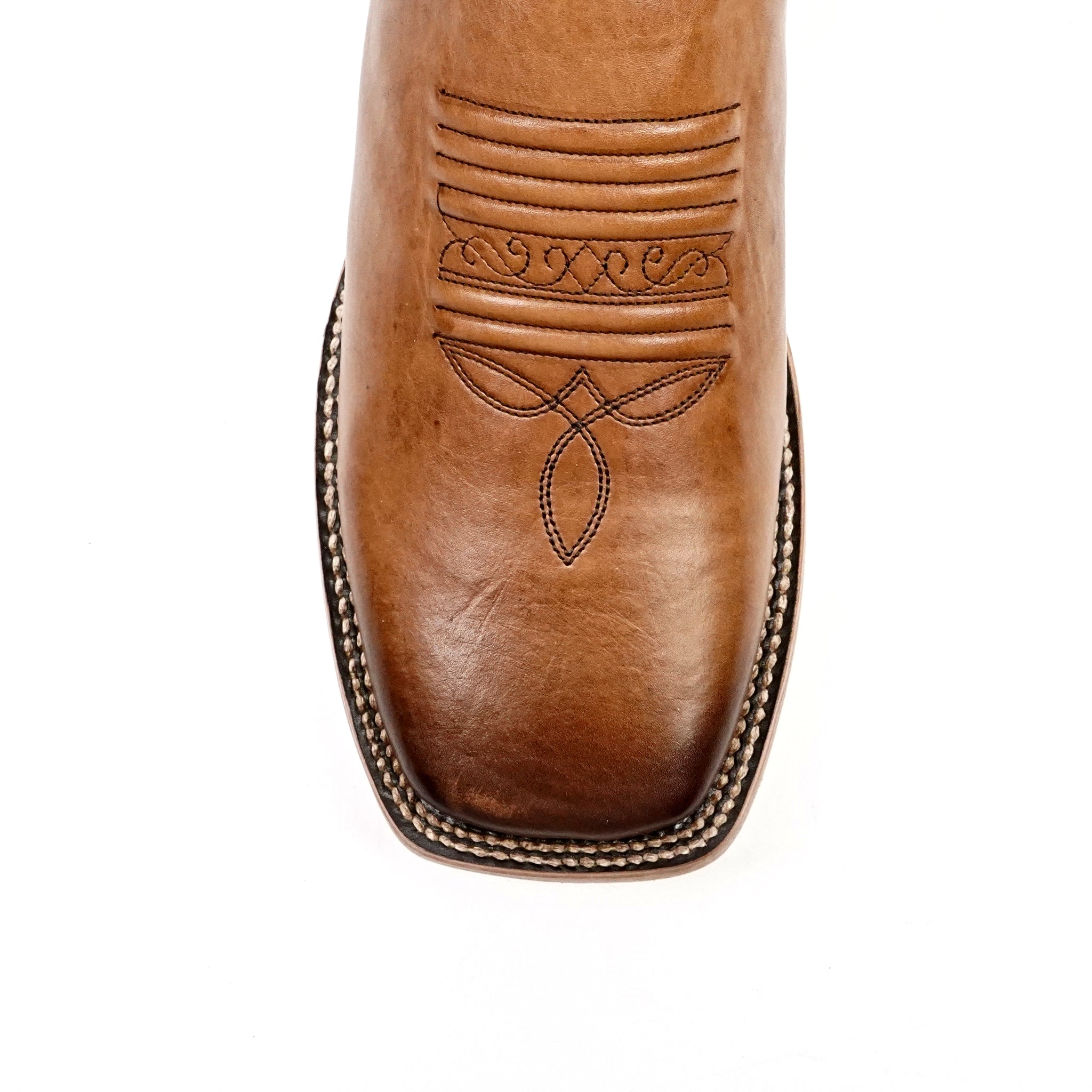 Botas de cowboy Clayton Tobacco - Punta cuadrada (E944)