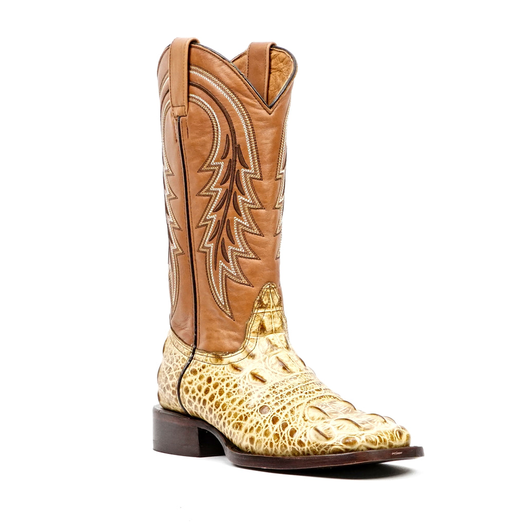 Botas Orix de cabeza de cocodrilo - Piel grabada - Punta cuadrada (E950)