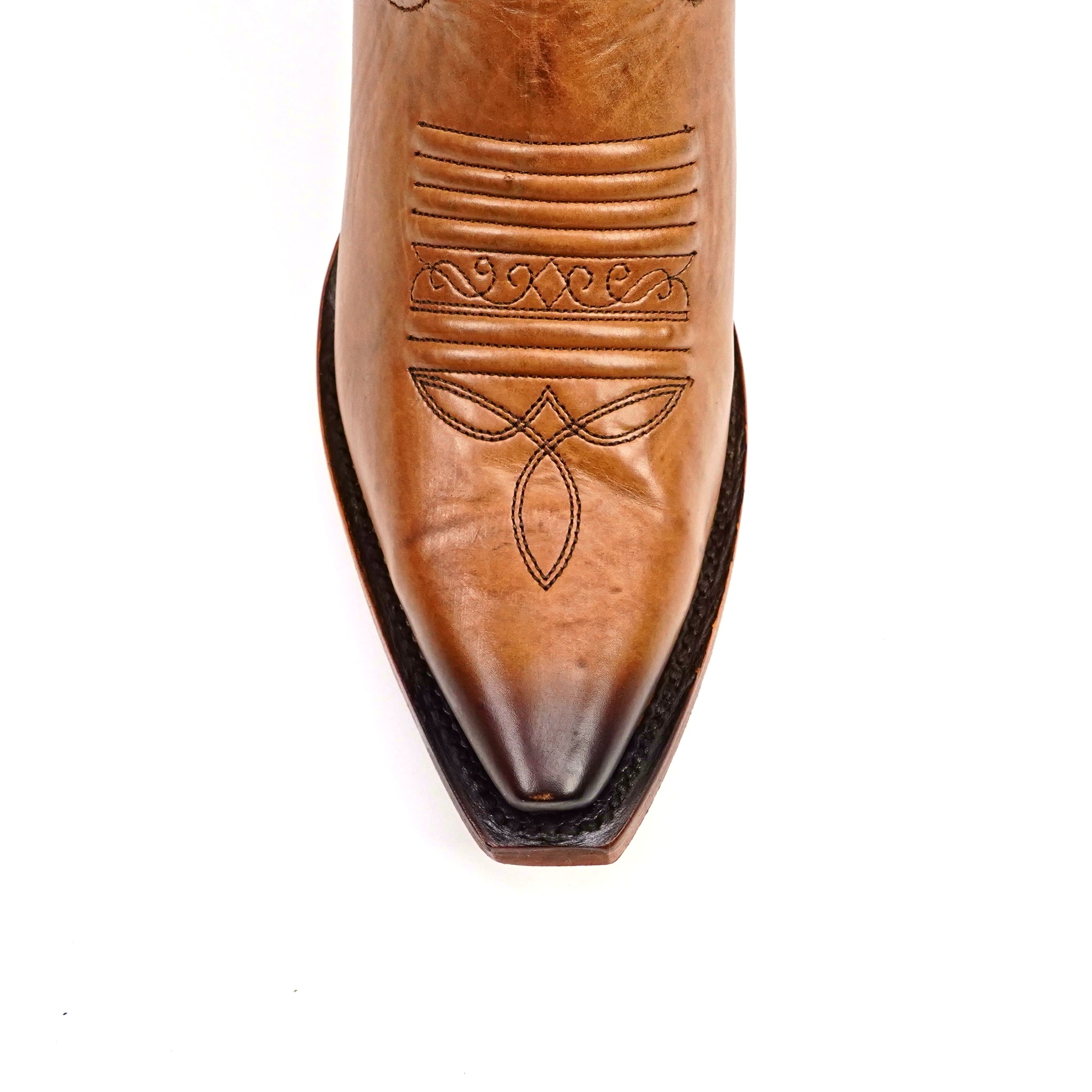 Priscila Cleyton Tobacco Cowgirl Boot - Tall Shaft - Snip Toe (E871)