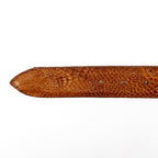 Exotic Full Quilt Caiman Belt - Honey (C-001)