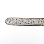 Cinturón exótico de avestruz (pluma completa) - Marrón empolvado (C-028)