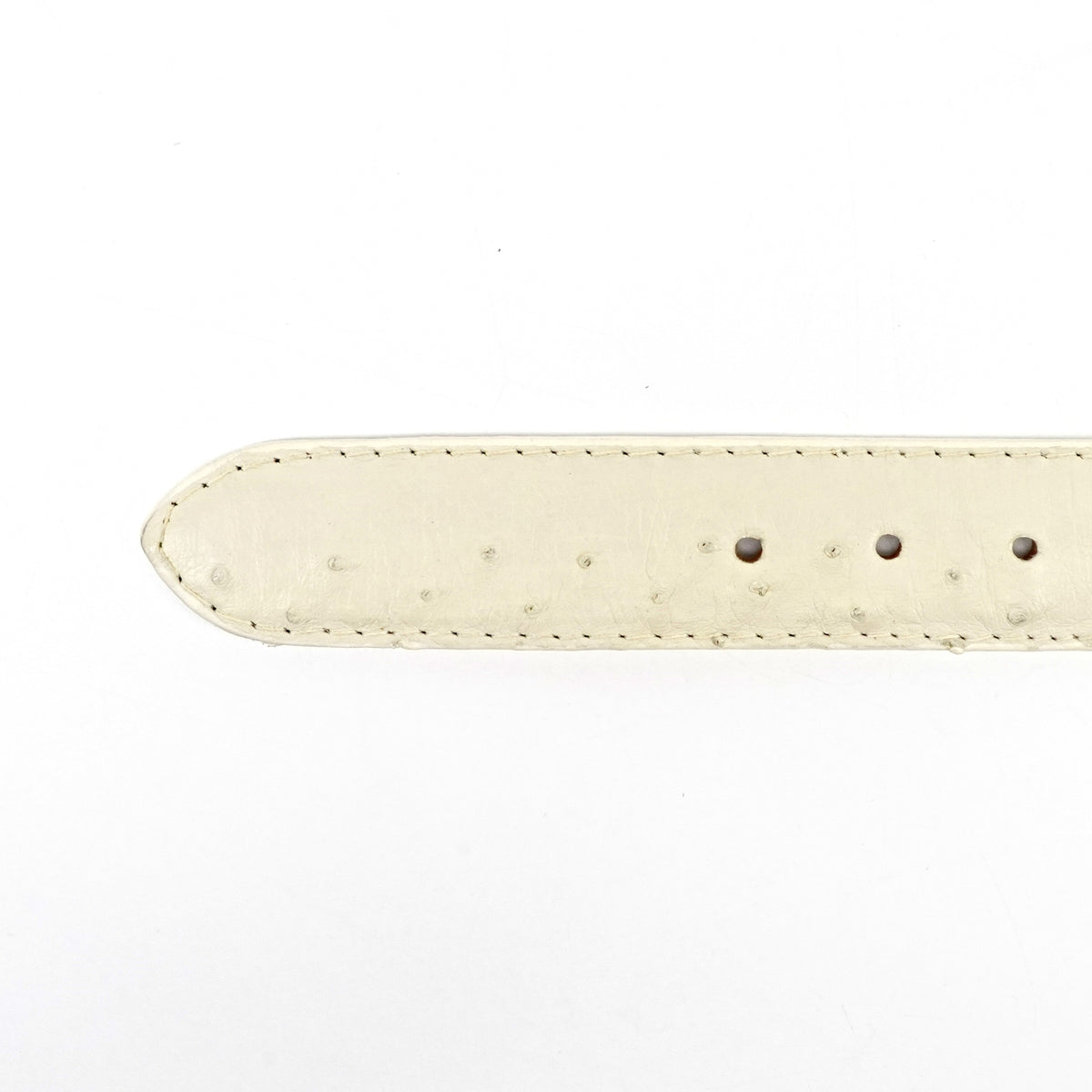 Exotic Full Quilt Ostrich Belt - Bone (C-028)