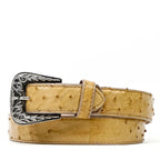 Exotic Full Quilt Ostrich Belt - Fawn (C-028)
