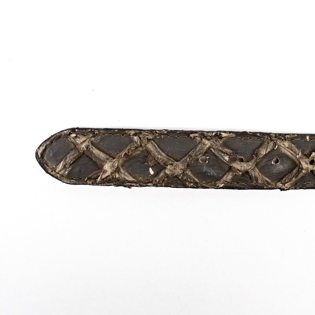 Exotic Full Quilt Pirarucu Belt - Mink Taupe (C-028)