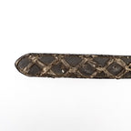 Exotic Full Quilt Pirarucu Belt - Mink Taupe (C-028)