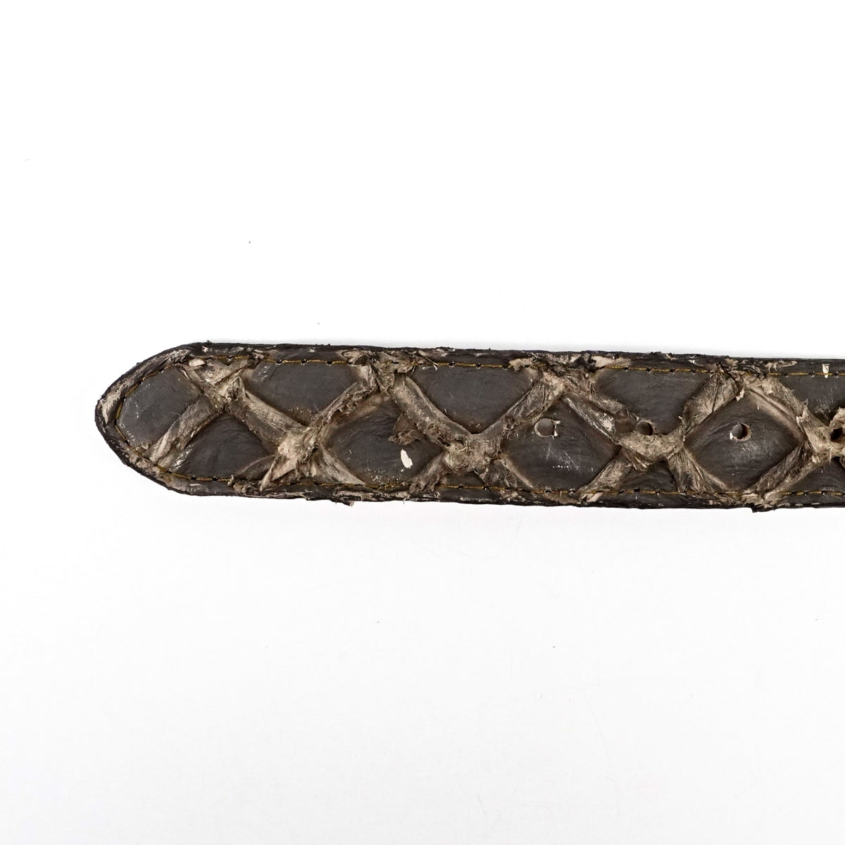 Exotic Full Quilt Pirarucu Belt - Mink Taupe (C-028)