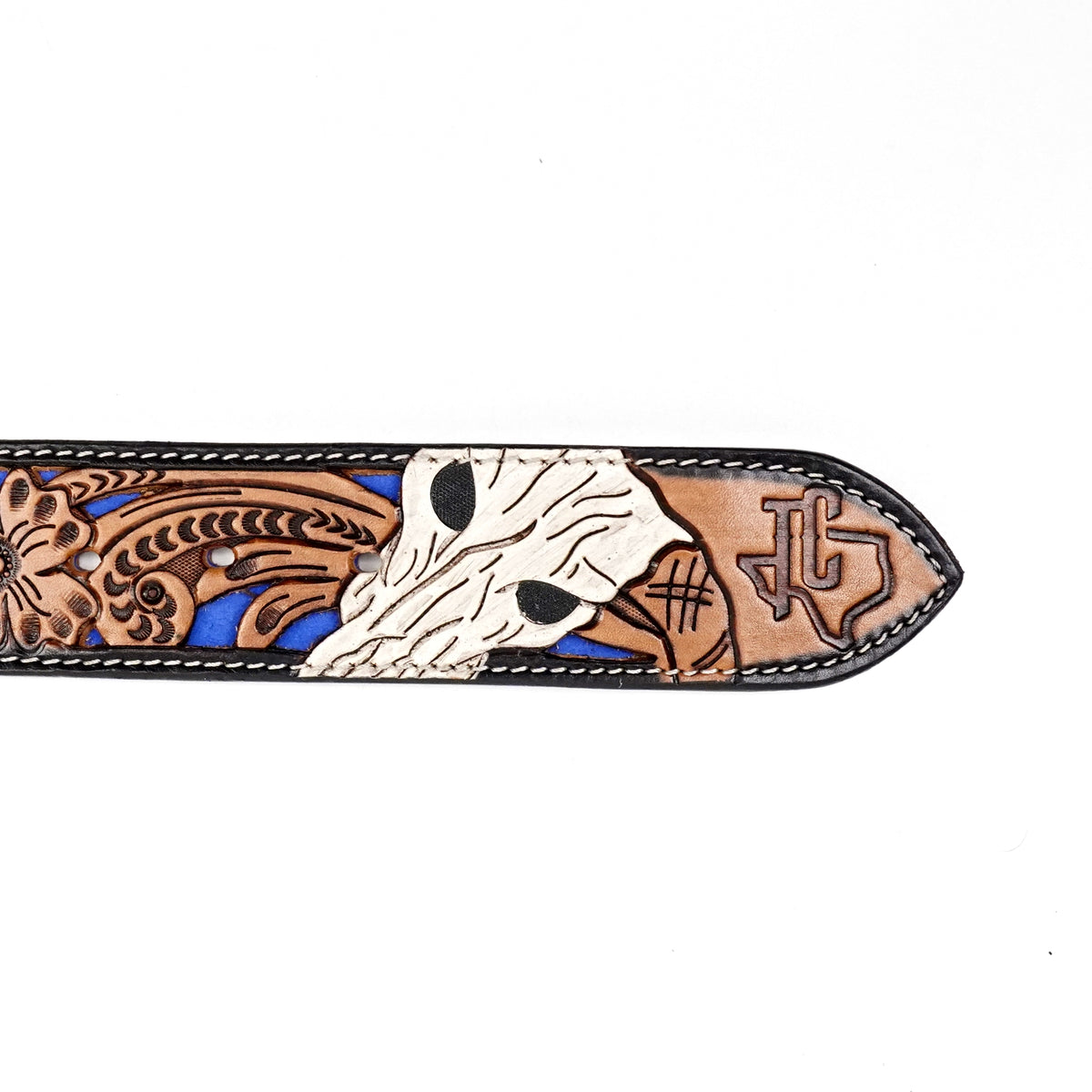 Hand-Tooled Leather Belt (B10)