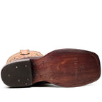 Cheyenne Choco Leather Boots (Youth) - Square Toe (E29)