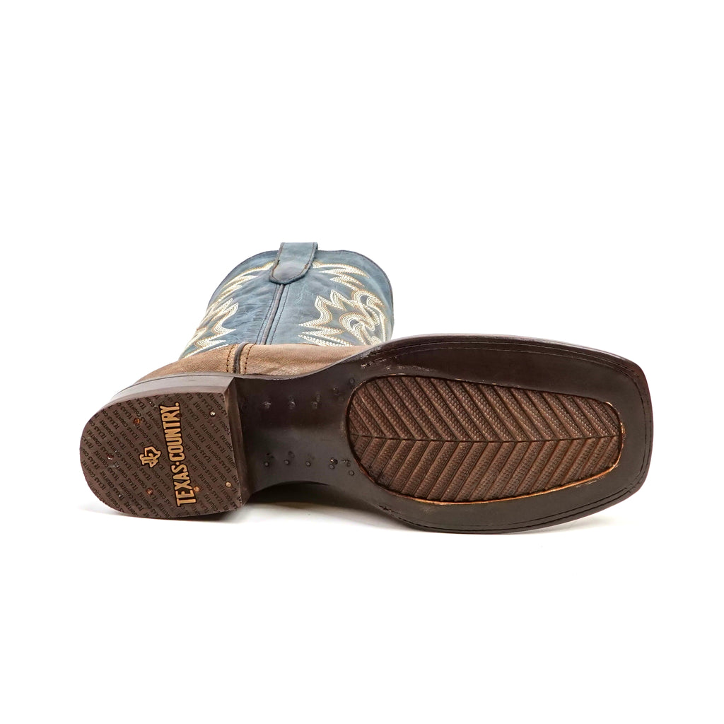 Sierra Cinnamon Cowboy Boots - Square Toe (E938)
