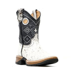 Kids Cowhair Boots- Double Density Sole - Square Toe