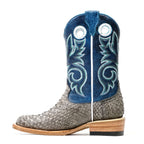 Kids Python Boots - Matte Gray - Roper Toe