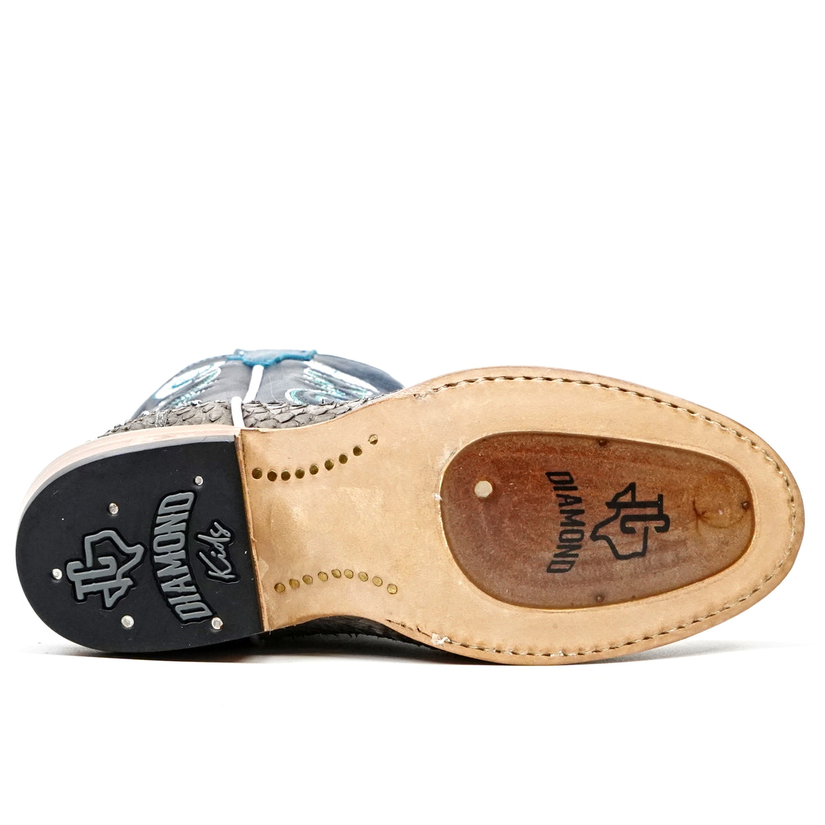Kids Python Boots - Matte Gray - Roper Toe