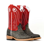 Kids Python Boots - Dark Matte Gray - Rodeo Toe