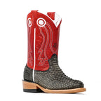 Kids Python Boots - Dark Matte Gray - Rodeo Toe