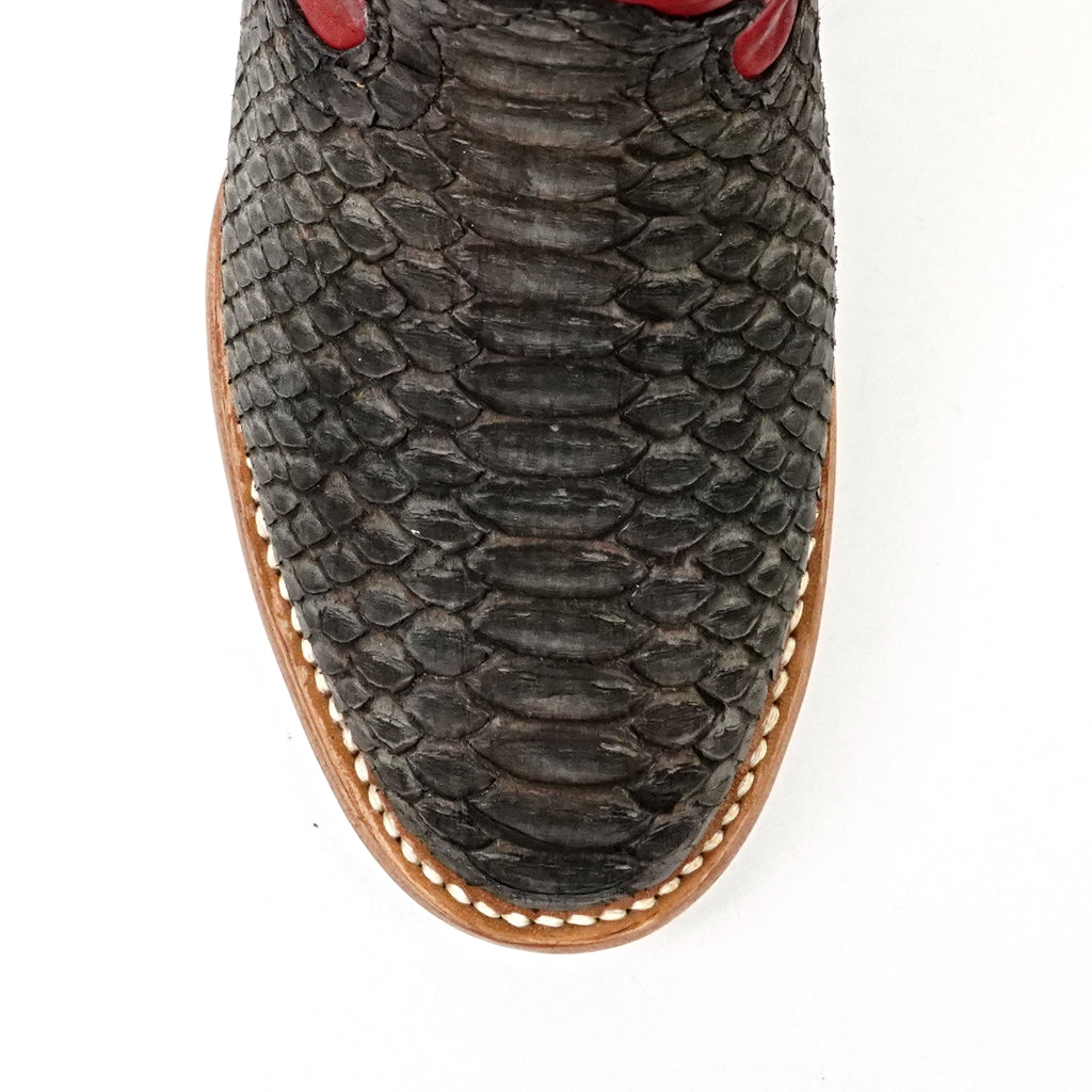 Kids Python Boots - Dark Matte Gray - Rodeo Toe
