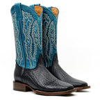 Black Bullhide Boots - Square Toe (E960)