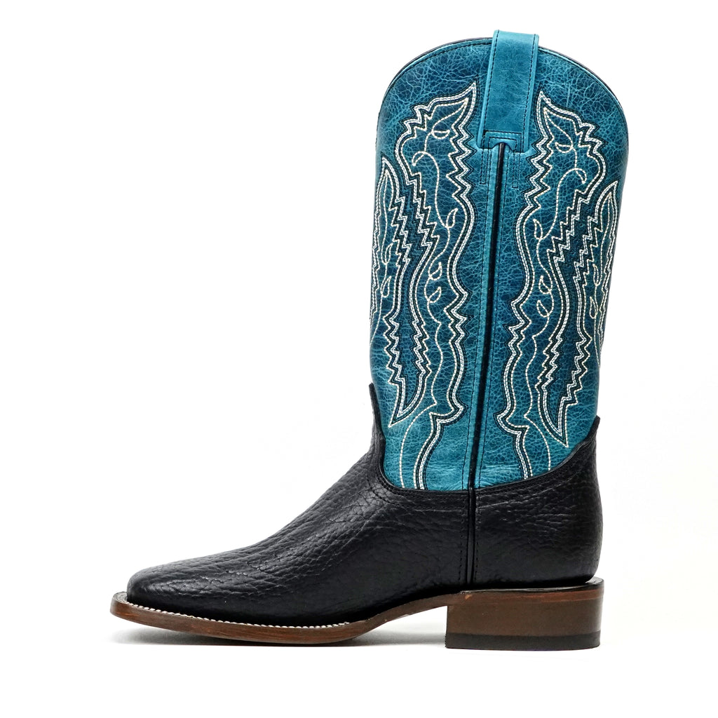Black Bullhide Boots - Square Toe (E960)