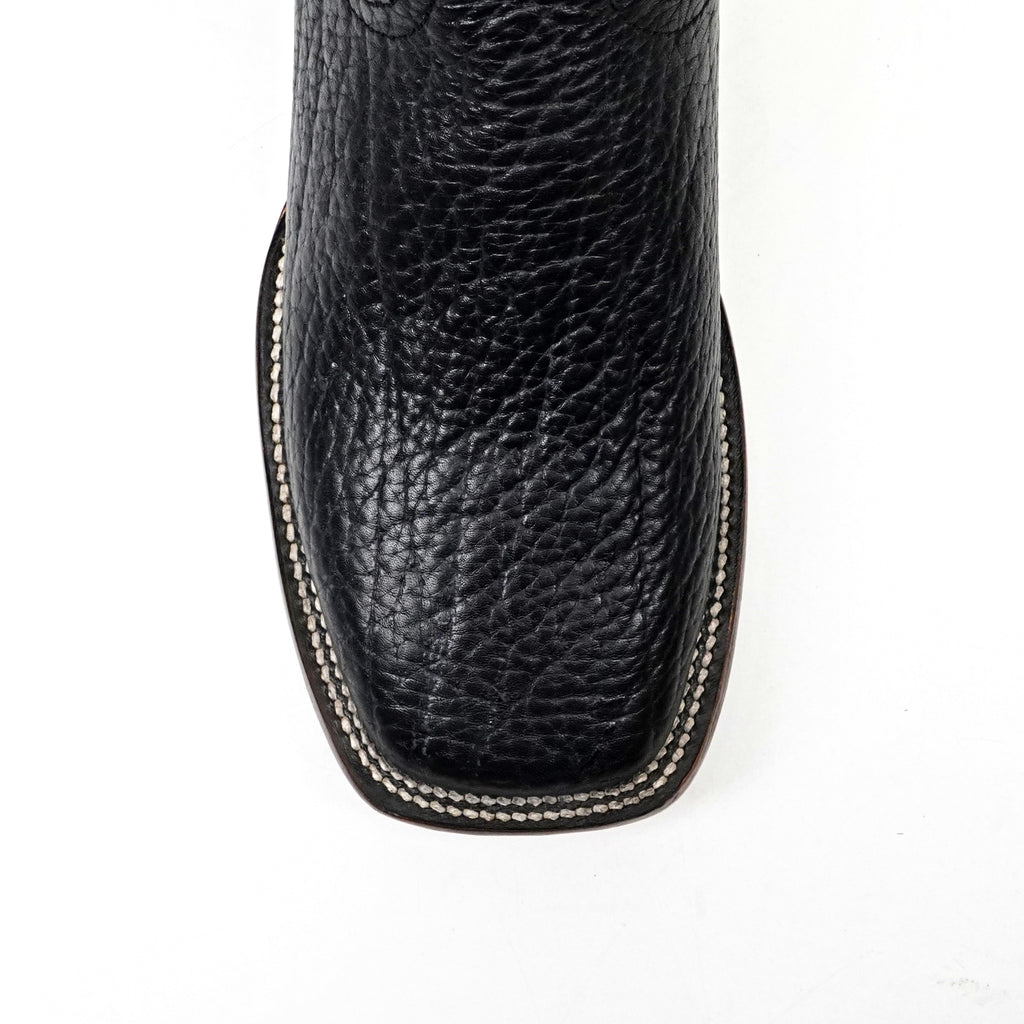 Black Bullhide Boots - Square Toe (E960)