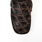 Connor Platinum Pirarucu Fish Boots - Tobacco - Square Toe