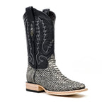 Tanner Python Boots - Gravel Gray - Square Toe (PN30)